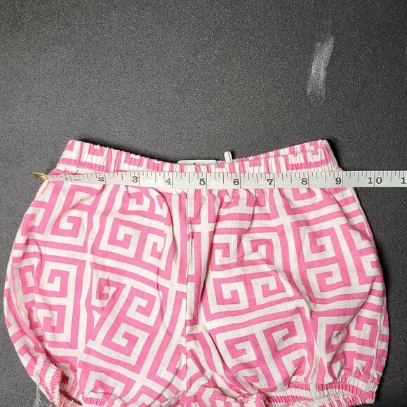 Mud Pie Baby Girl's Pink Monkey Embroidered Shorts Size 0-12 Months Cute Fun - Picture 6 of 8
